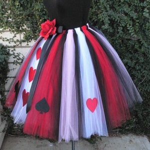 Queen of Hearts Adult Teen Pre-teen Costume Tutu Custom Sewn Tutu up to ...