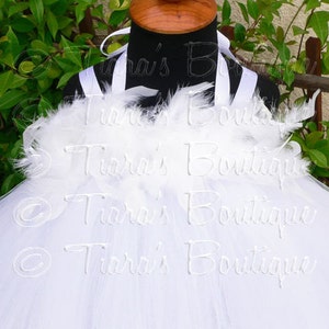 White Angel Tutu Dress Angelica Custom Sewn Pixie Tutu Dress up to 20 long sizes NB to 24 mo Halloween Costume, Christmas Dress image 3