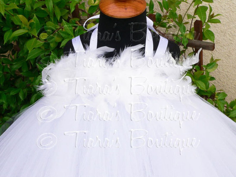 White Angel Tutu Dress Angelica Custom Sewn Pixie Tutu Dress up to 20 long sizes NB to 24 mo Halloween Costume, Christmas Dress image 3