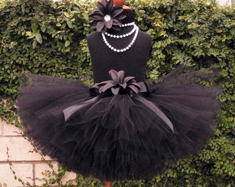 Tutu, Girls Tutu, Birthday Tutu, Black Tutu, TWILIGHT, 10'' Sewn Black Tutu Set, Baby Tutu, Extra Full Tutu, Punk Rock Tutu, Toddler Tutu