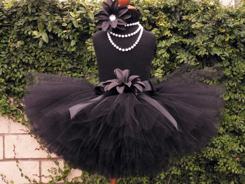 Girls Birthday Tutu Skirt Black Tutu TWILIGHT 10'' Sewn Black Tutu sizes 6 months up to girls size 12 image 1