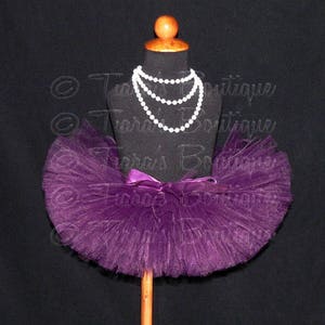 Girls Tutu Eggplant Plum Purple Tutu Custom Sewn Tutu Up to 8'' length sizes Newborn to 5T image 3