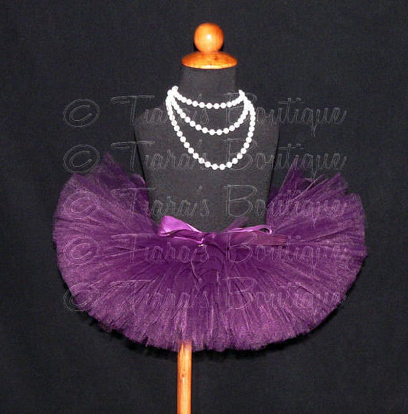 Girls Tutu Eggplant Plum Purple Tutu Custom Sewn Tutu Up to 8'' length sizes Newborn to 5T image 3