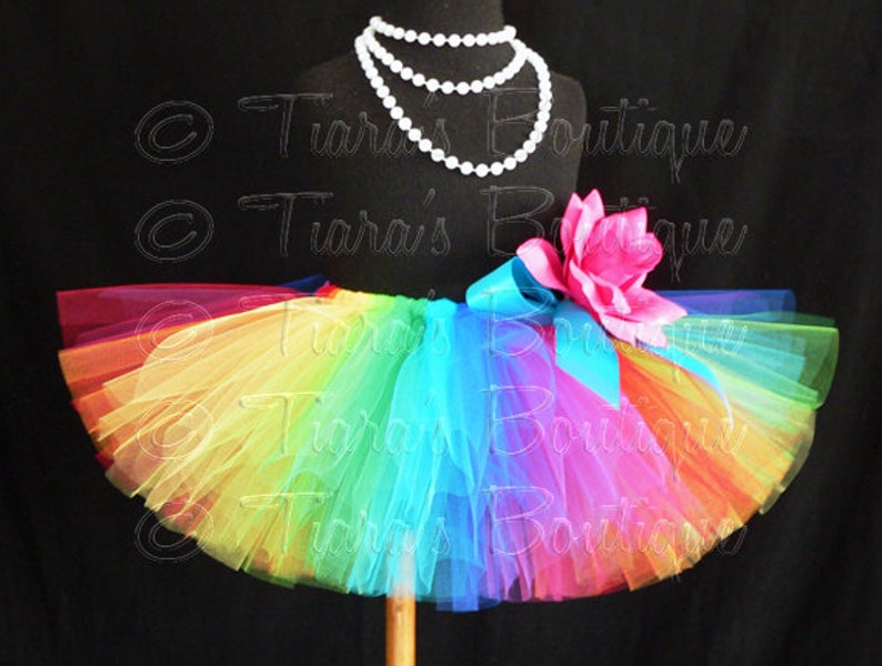 Rainbow Tutu Skirt for Girls, Babies, Toddlers NEW Economy Line Tutu Imagine 8 Sewn Tutu Custom SEWN Tutu sizes Newborn up to 5T image 5