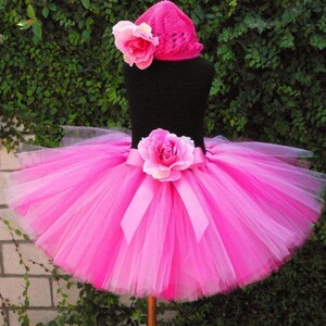 Girls Pink Tutu Strawberry Dreams Custom Sewn Tutu sizes Newborn up to 5T Tutus for babies, toddlers, and children image 2