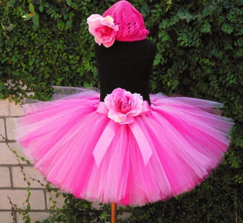 Girls Pink Tutu Strawberry Dreams Custom Sewn Tutu sizes Newborn up to 5T Tutus for babies, toddlers, and children image 2