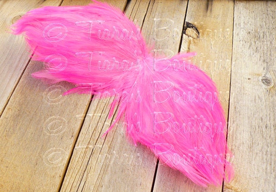 Pink feathers. Flying fluffy swan, falling flamingo 3d wings feather, By  YummyBuum