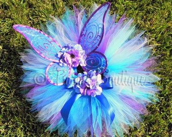Blue Purple Lavender Handmade Fairy Wings - Raina - Infant Pixie Wings for Girls, Baby, Toddlers - First Birthday Photo Prop - WINGS ONLY