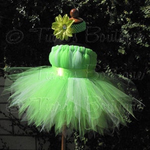 Tutu Costume Tinker Fairy Custom Tinker Fairy Tutu Dress up to 20 long and Headband, Girls Birthday Tutu, Halloween Tutu DRESS ONLY image 3