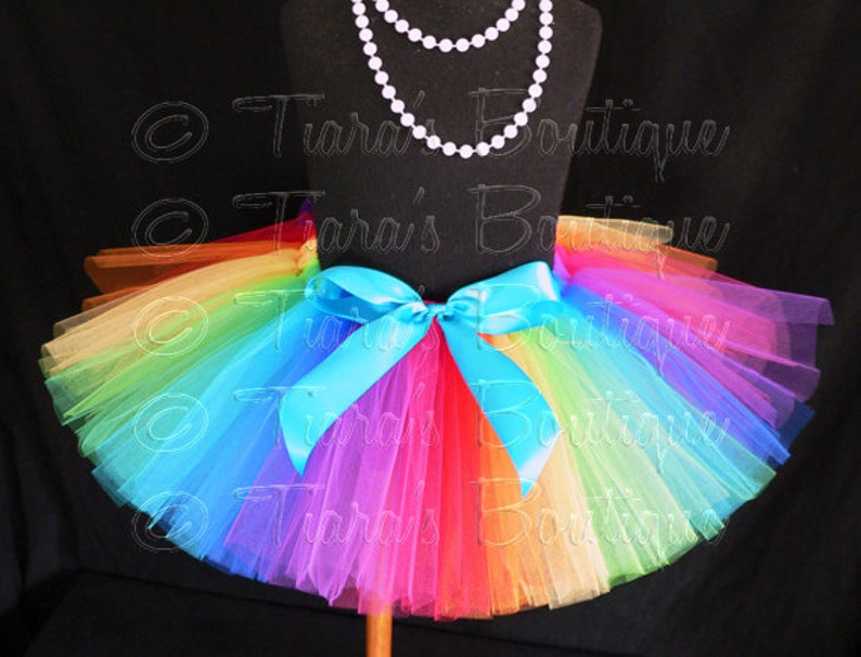 Rainbow Tutu Skirt for Girls, Babies, Toddlers NEW Economy Line Tutu Imagine 8 Sewn Tutu Custom SEWN Tutu sizes Newborn up to 5T image 4