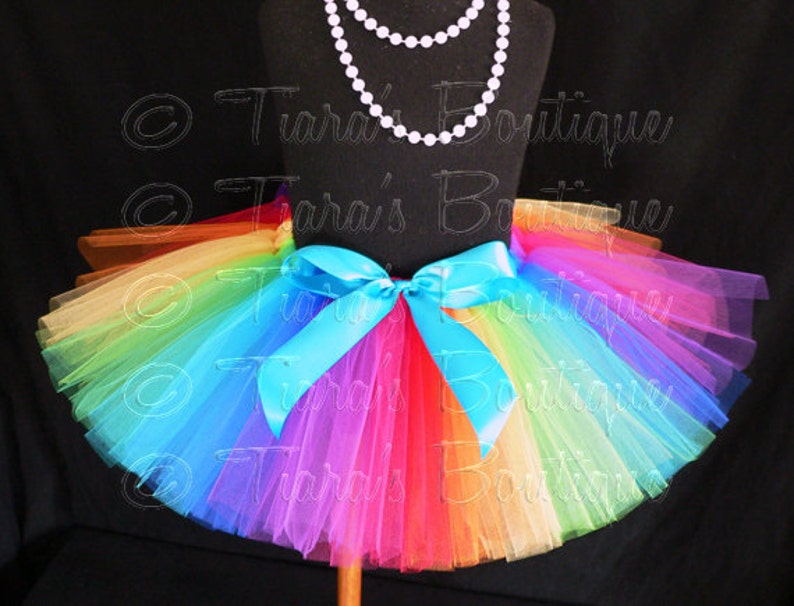 Imagine Newborn Photo Prop Toddlers Tulle Skirt for Girls Custom Sewn Tutu Birthday Tutu Babies Rainbow Tutu Economy Tutu Tweens