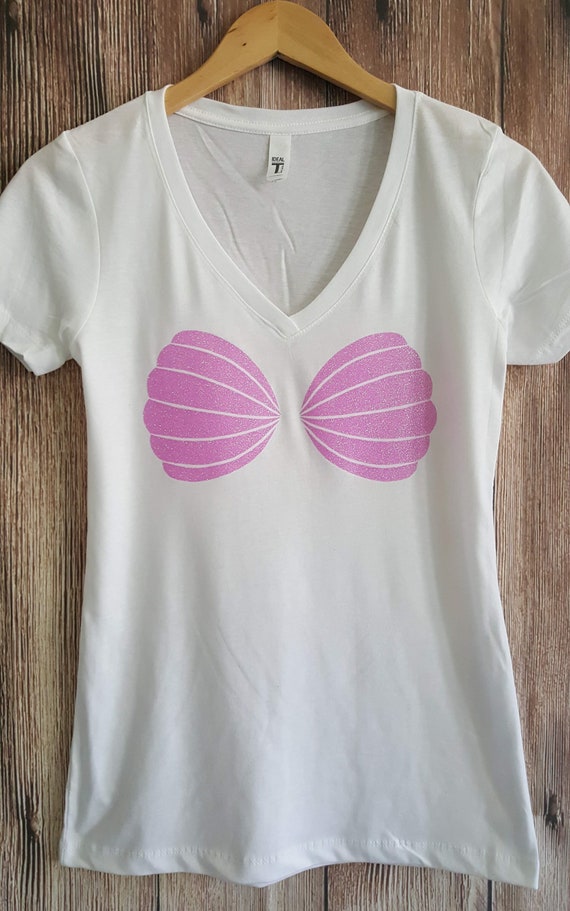 Camisa de sirena de bricolaje, sostén de concha marina sirena, 1 juego de  conchas marinas, apliques de hierro de vinilo de purpurina púrpura lavanda  para bebés Niños Mujeres -  México