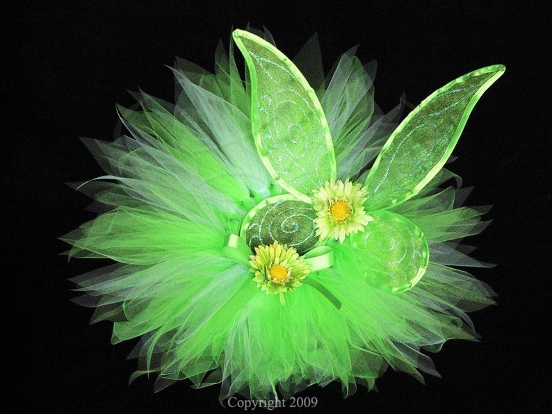 Infant Tutu Toddler Tutu Tinkerbell Tutu Baby Tutu Baby Fairy Costume Tutu Set Pixie Tutu w Wings Green Tutu Pixie Set Birthday Tutu