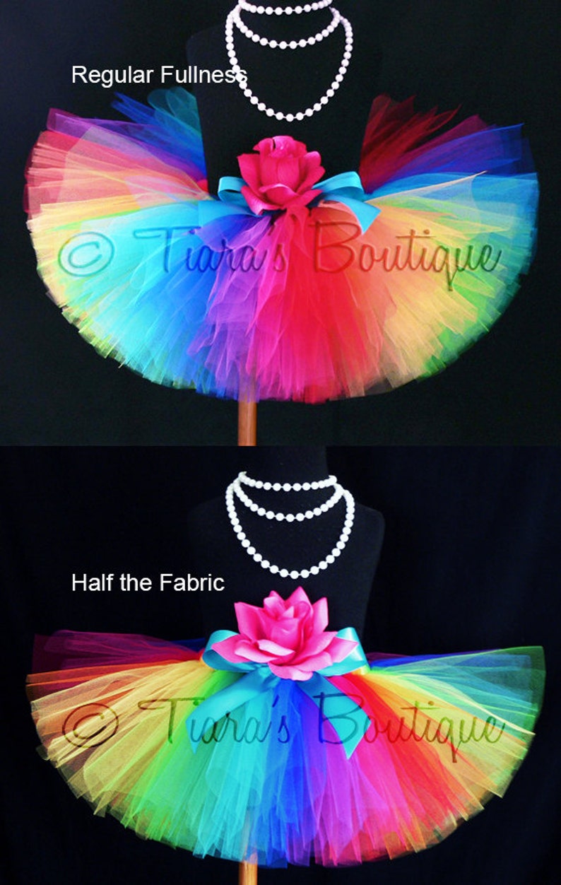 Rainbow Tutu Skirt for Girls, Babies, Toddlers NEW Economy Line Tutu Imagine 8 Sewn Tutu Custom SEWN Tutu sizes Newborn up to 5T image 3