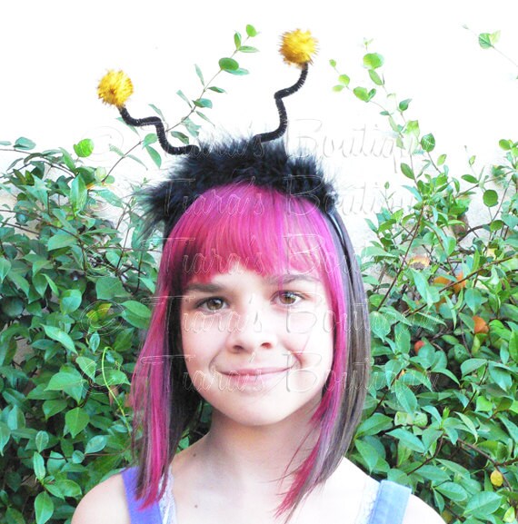 Bumble Bee Antenna Headband Black and Yellow with Black Etsy