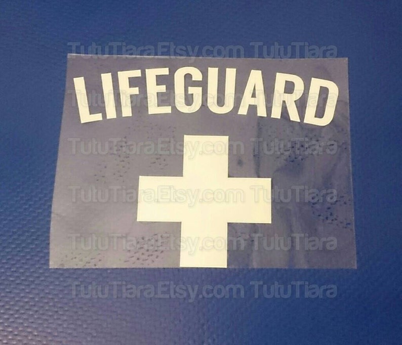 DIY Lifeguard Shirt, Shorts, Red or White Vinyl Iron-on Applique - Etsy