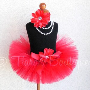 Red Tutu Baby's First Tutu Custom Sewn 6 Infant Toddler Tutu newborn to 24 months Halloween, 1st Birthdays and Baby Shower Gifts image 4