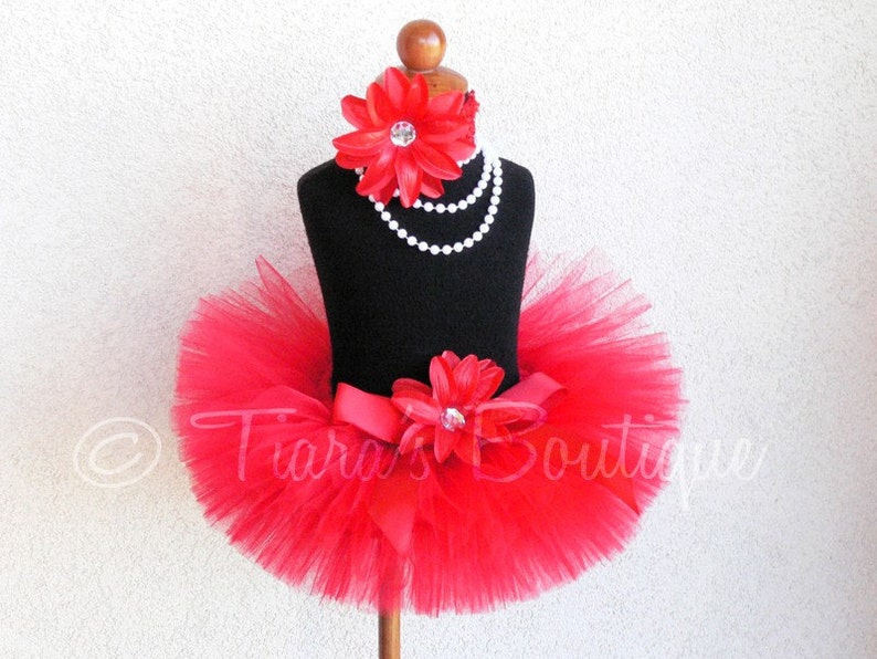 Red Tutu Baby's First Tutu Custom Sewn 6 Infant Toddler Tutu newborn to 24 months Halloween, 1st Birthdays and Baby Shower Gifts image 4