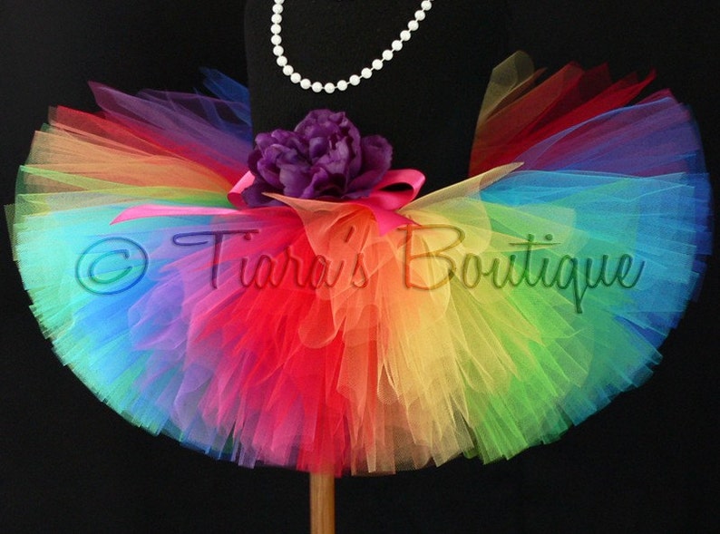 sizes newborn up to 5T Made with 9 Vibrant Colors Imagine Custom Sewn 10 Tutu A Magical Rainbow Birthday Tutu