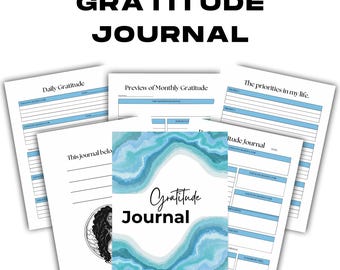 Daily Gratitude Journal Digital Planner GoodNotes Canva Editable Reflection Instant Download PDF