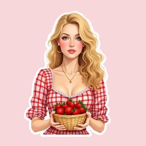 Erdbeeren & Leckereien Sticker – Eine süße Note für Ihre kreativen Notizbücher (PU.023)