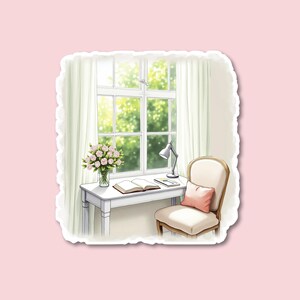 Maxi stickers douceur vintage  – Autocollants pour Planner, page de scrapbooking, carte (PU.030)