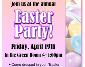 Customizable Easter Party Flyer Template, Party Invitation, Announcement Poster, Sale Flyer, MS Word Template, Instant Download