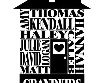 Custom Grandparent Gift Print. A Fun Personalized Keepsake they will adore! Free U.S. Shipping!