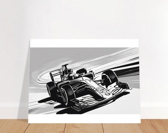 F1 Sketch Design Premium Matte Paper Poster