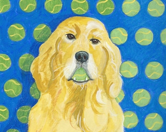 Golden retreiver greeting card