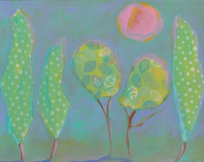 Under the pink moon notecard