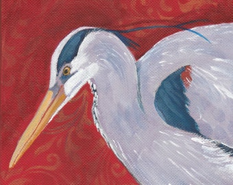 Great Blue Heron greeting card from original painting