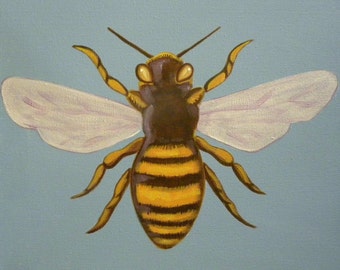 Queen Honey Bee blank greeting card