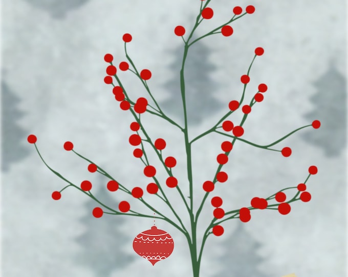 Merry Merry berries Winter Holiday card