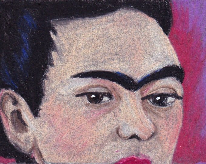 Portrait of Frida blank greeting card