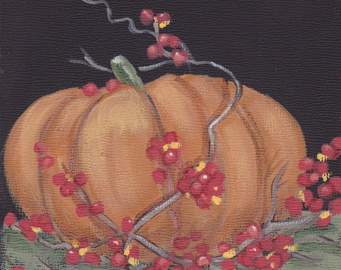 Bittersweet Season autumn blank greeting card