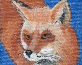 Sly Fox blank greeting card