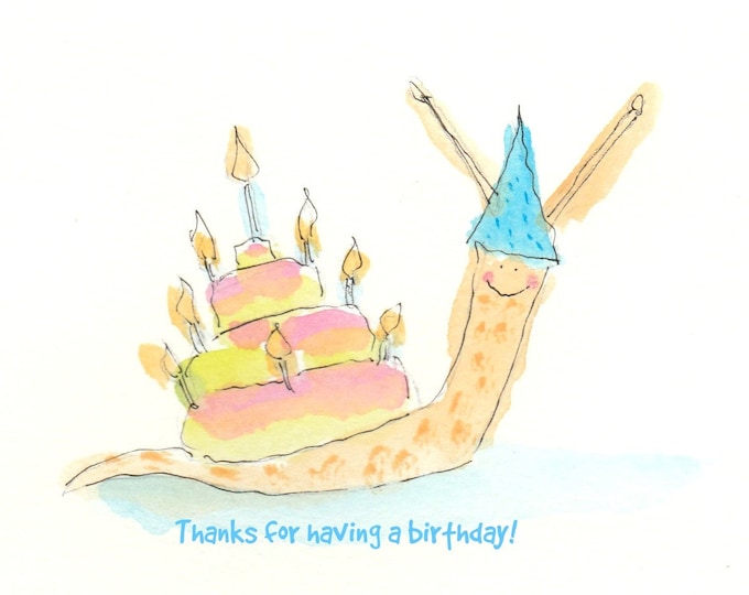 Snail mail blank birthday card