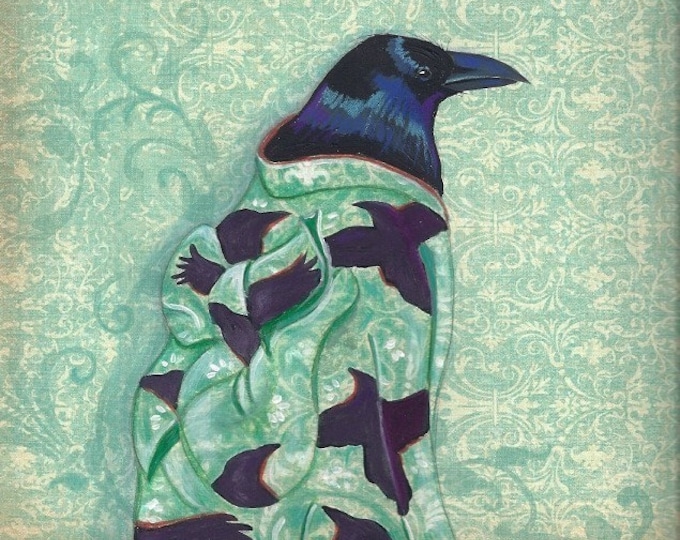 Corvid Kimono notecard