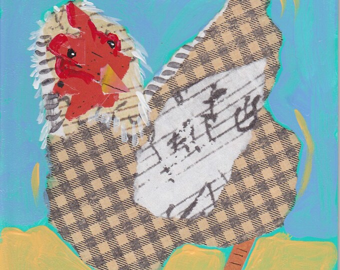 Singing Chicken 2 greeting card