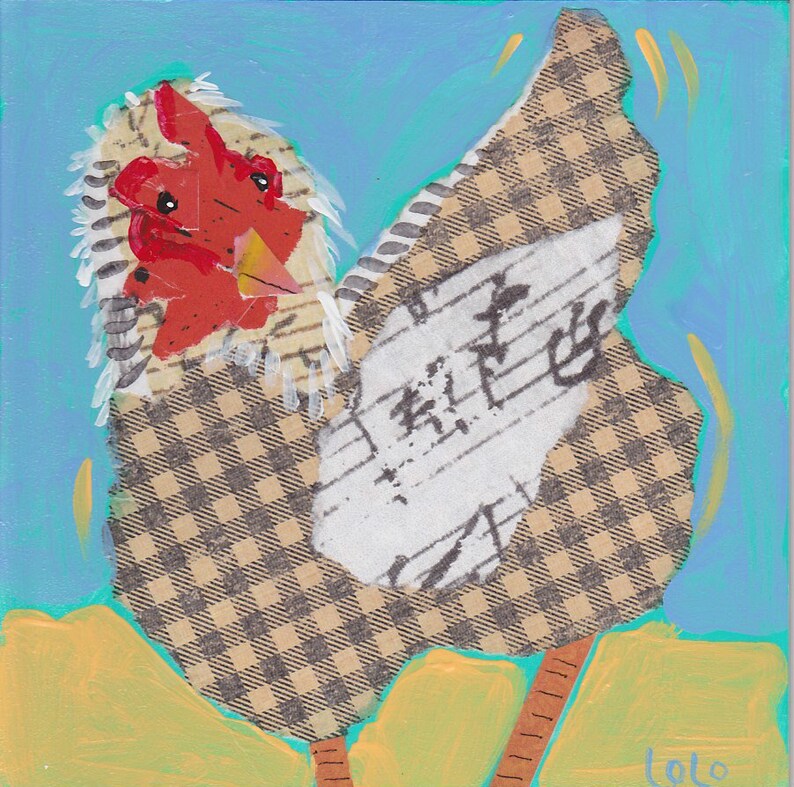 Singing Chicken 2 greeting card image 1