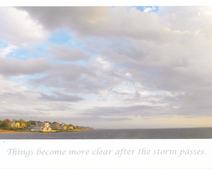 After the storm LARGE blank card with quote