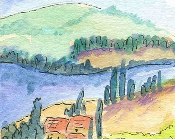 Italian Countryside greeting card