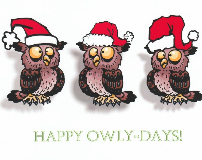 Happy Owly-Days Christmas card