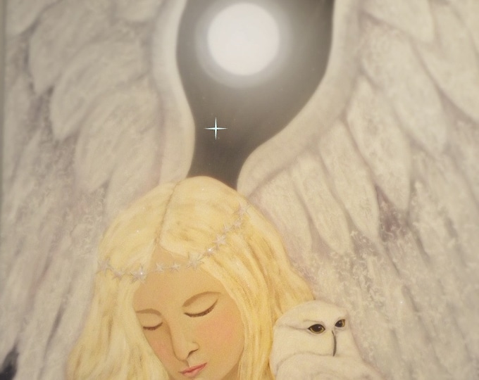 Angel and Owl large card owl totem