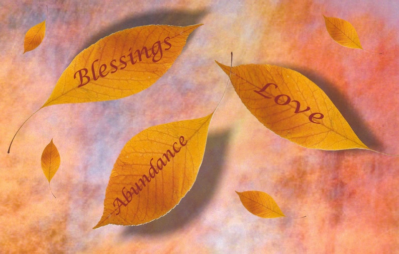 Thanksgiving card blessings love abundance