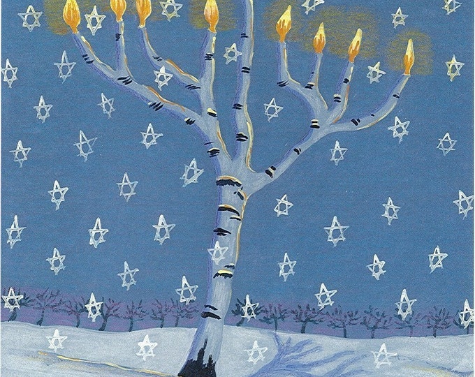 Tree of Light Menorah notecard