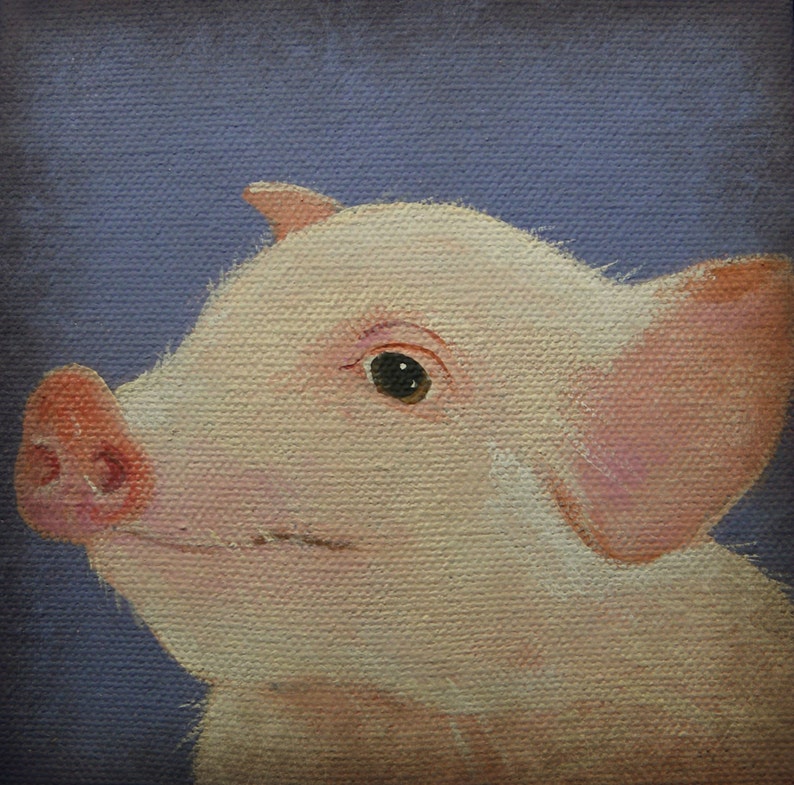 This Little Piggy blank greeting card image 1