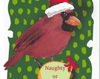 Naughty or Nice Christmas card blank