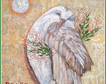 Christmas owl holiday card